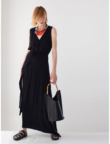 Sotris collection | Κρουαζέ φόρεμα με δέσιμο Μαύρο