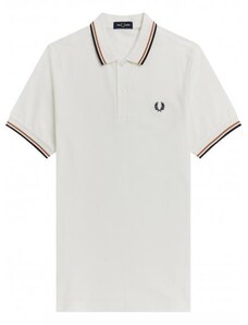 polo FRED PERRY M3600 snow white/court clay/dark airforce P36