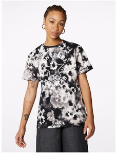 Κρεμ-Μαύρο Γυναικείο T-Shirt Converse - Γυναικεία