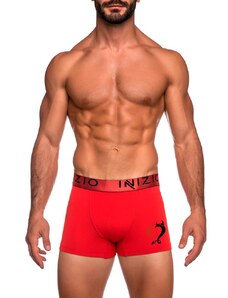 Inizio ανδρικό βαμβακερό boxer με μεταλιζέ λάστιχο κόκκινο χρώμα,στενή γραμμή,95%cotton 5%elastane IN4501-09