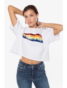 Cropped T-shirt 'Rainbow Unicorn' ELLESSE