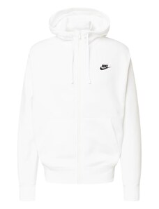 Nike Sportswear Ζακέτα φούτερ 'Club Fleece' μαύρο / λευκό