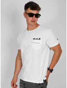 VAN HIPSTER T-Shirt Φλάμα με Τσέπη και Τύπωμα - Άσπρο - 005006