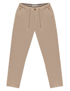 Prince Oliver Satin Joggers Chinos Μπεζ 24h Comfort (Modern Fit)