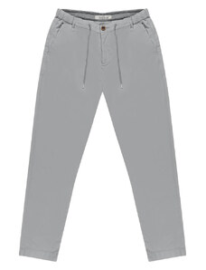 Prince Oliver Satin Joggers Chinos Γκρι 24h Comfort (Modern Fit)