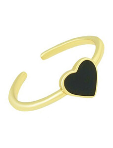AMOR AMOR Δαχτυλίδι Από Ορείχαλκο Επιχρυσωμένο 24K Με Καρδιά NI37288