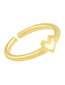 AMOR AMOR Δαχτυλίδι Από Ορείχαλκο Επιχρυσωμένο 24K Με Καρδιά NI37283