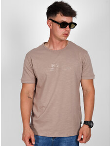 VAN HIPSTER T-Shirt Φλάμα Με Στάμπα - Μπεζ - 002004