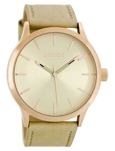 OOZOO Timepieces C8525 Beige Leather Strap
