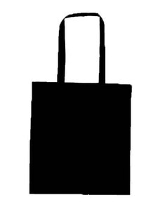 UBAG Hawai τσάντα αγοράς 42x38cm 100% βαμβάκι με μακριά χερούλια, Χρώμα BLACK, Μέγεθος One Size