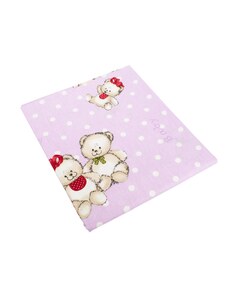 Dimcol ΠΑΝΑ ΧΑΣΕΣ bebe Two Lovely Bears 65 80Χ80 Lila Cotton 100%