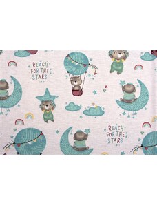 Dimcol ΠΑΝΑ ΧΑΣΕΣ bebe Reach the stars 192 80X80 Green Cotton 100%