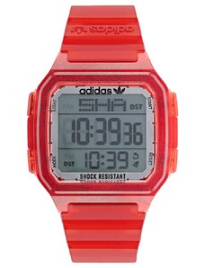 ADIDAS Digital One GMT AOST22051 Red Silicone Strap
