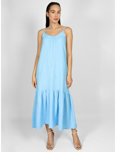FREE WEAR Φόρεμα Γυναικείο Βαμβακερό - Αν. Μπλε - 006004