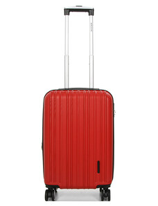 WORLDLINE Βαλίτσα - Χειραποσκευή καμπίνας κόκκινη ABS & Polycarbon με τέσσερις ρόδες PMTD21 - 27520-06