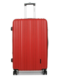 WORLDLINE Βαλίτσα μεγάλη κόκκινη ABS & Polycarbon με τέσσερις ρόδες XYCY64 - 27522-06