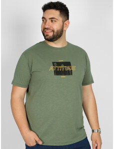 Double Ανδρική Μπλούζα T-Shirts "ATTITUDE" - Χακί