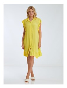 Celestino Midi φόρεμα με βολάν κιτρινο για Γυναίκα