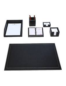 Bagcity Σετ Γραφείου μαύρο 6 τεμαχίων με σουμέν δίγαζο 60 x 40 από γνήσιο δέρμα DFA17GQ - 1227-01