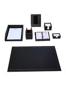 Bagcity Σετ Γραφείου μαύρο 7 τεμαχίων με σουμέν δίγαζο 60 x 40 από γνήσιο δέρμα RDA21PO - 1228-01