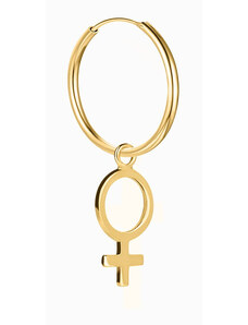 Γυναικείο ασημένιο σκουλαρίκι KALK Femme Hoop Χρυσό