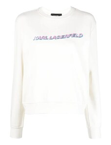 KARL LAGERFELD Φουτερ Future Logo Crop Sweatshirt 225W1804 110 off white