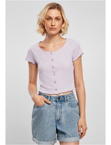 UC Ladies Women's T-shirt with button fastening in lilac