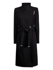TED BAKER Παλτο Rose Midi Wool Wrap Coat With Shoulder Panels 249305 black