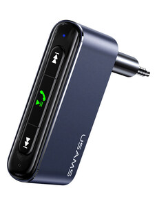 USAMS ασύρματο audio receiver US-SJ519 με μικρόφωνο, Bluetooth 5.0, γκρι