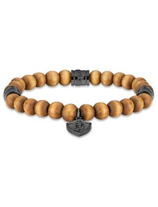 POLICE Bracelet Talisman Crest Beads | Anthracite Stainless Steel PEAGB2120118