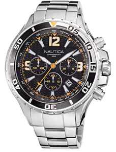 NAUTICA NST Chronograph - NAPNSS217, Silver case with Stainless Steel Bracelet