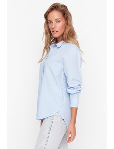 Trendyol Shirt - Μπλε - Oversize