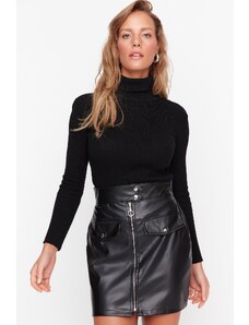 Γυναικεία φούστα Trendyol Leather