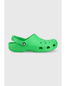Παντόφλες Crocs Classic Classic χρώμα: πράσινο 10001