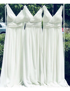 Amorada Maxi φόρεμα μουσελίνα "Giolanda" λευκό