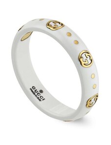 GUCCI Icon ring with GG details δαχτυλίδι 18k ΚΙΤΡΙΝΟΣ ΧΡΥΣΟΣ & zirconia -