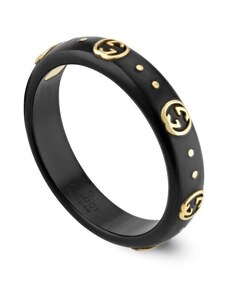 GUCCI Icon ring with GG details δαχτυλίδι 18k ΚΙΤΡΙΝΟΣ ΧΡΥΣΟΣ & corundum -