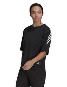 adidas women sportswear future icons 3-stripes t-shirt (HE0 - BLACK/BLACK