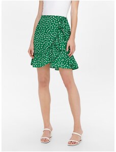 Green Floral Short Wrap Φούστα ONLY Olivia - Γυναικεία