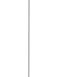 Mertzios.gr Αλυσίδα σπίγγα τετράγωνη λευκόχρυση 14 καράτια 45cm 1.40mm