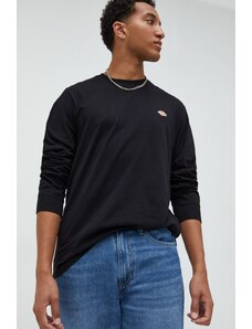 Βαμβακερή μπλούζα με μακριά μανίκια Dickies χρώμα: μαύρο
