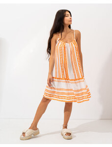 BELTIPO Γυναικείο Mindi Ethnik Φόρεμα με Τιράντες πορτοκαλί