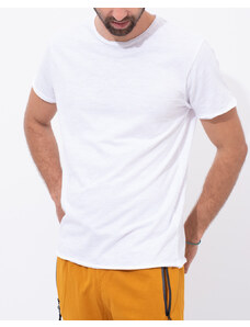 BELTIPO Ανδρικό Μπλουζάκι Λαιμόκοψη Μονόχρωμο Λευκό κοντομάνικο