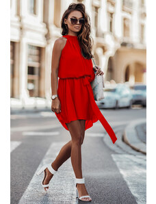 Ivon Γυναικείο φόρεμα σιφόν σε κόκκινο χρώμα 216
