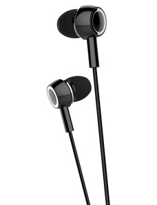 USAMS earphones με μικρόφωνο EP-12, 3.5mm σύνδεση, Φ10mm, 1.2m, μαύρα