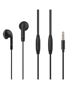 CELEBRAT earphones με μικρόφωνο G8, 3.5mm σύνδεση, Φ14.2mm, 1.2m, μαύρα