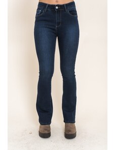 Freestyle Denim Jeans Καμπάνα- Plus Size Μπλε