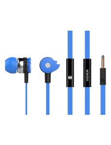 CELEBRAT Earphones με μικρόφωνο D1, 10mm, 3.5mm, 1.2m flat, μπλε