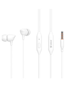 CELEBRAT earphones με μικρόφωνο G7, 3.5mm, 1.2m, λευκά