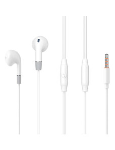 CELEBRAT earphones με μικρόφωνο G8, 3.5mm, 1.2m, λευκά